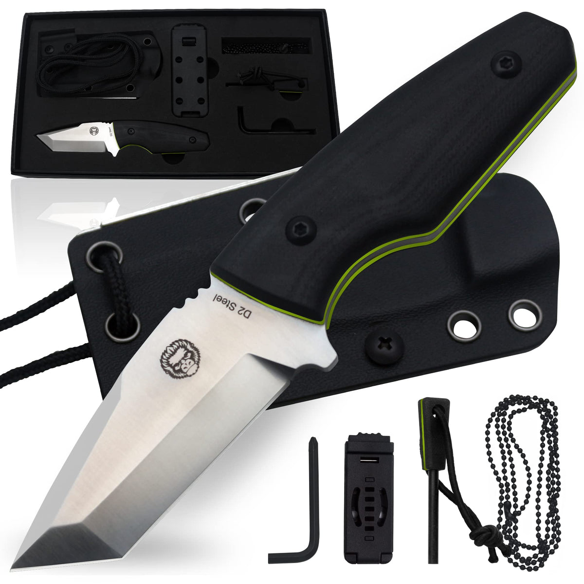 Redline Full Tang Neck Knife - Premium Survival Tool