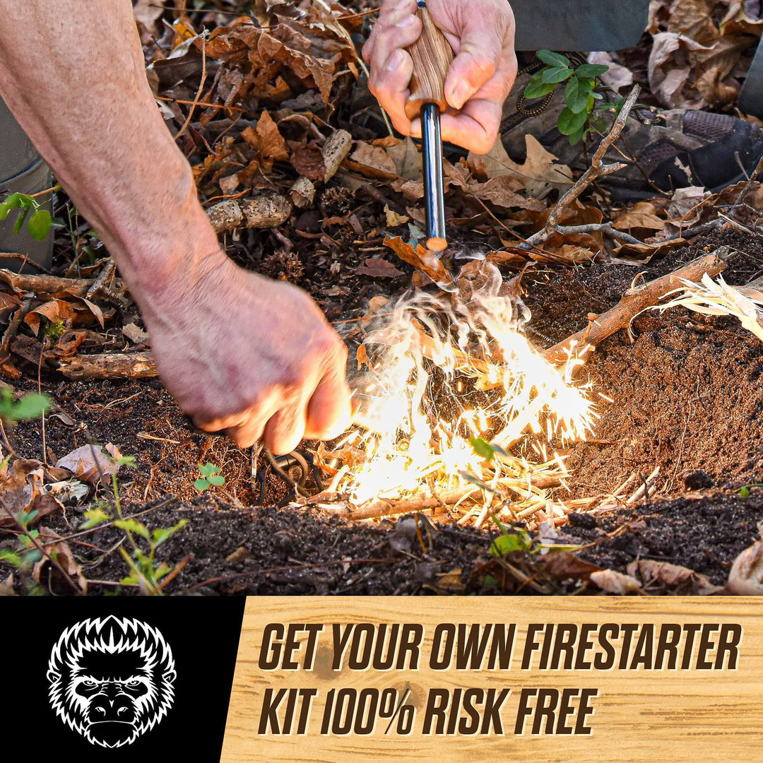 Wood Handle Ferro Rod Fire Starter | Free S & H for $150 Order