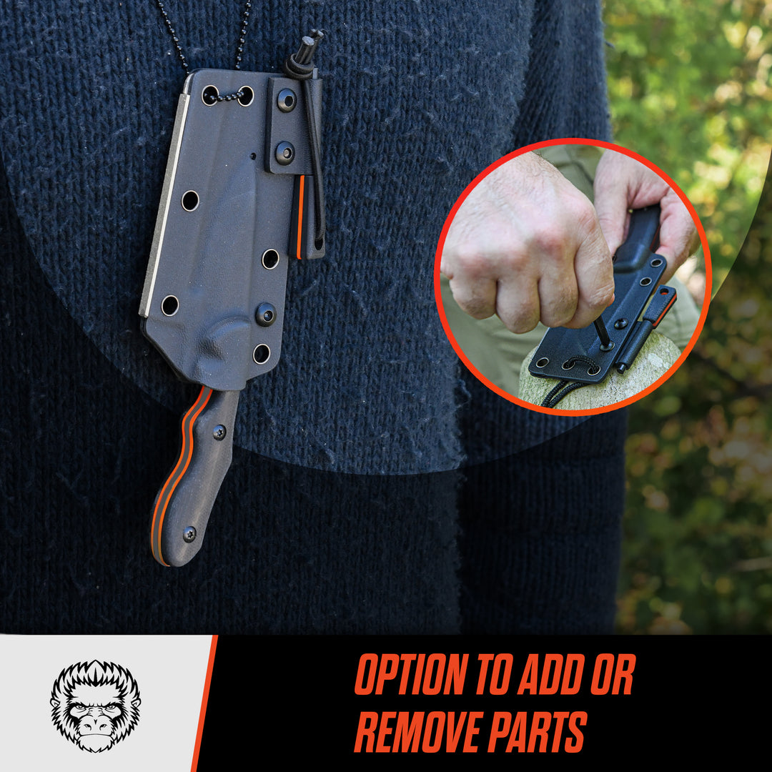 The Serpentine Survival Neck Knife Giftset for Outdoors (Black